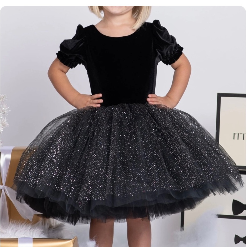 Itty Bitty Toes Gracelyn Dress Sparkling Black